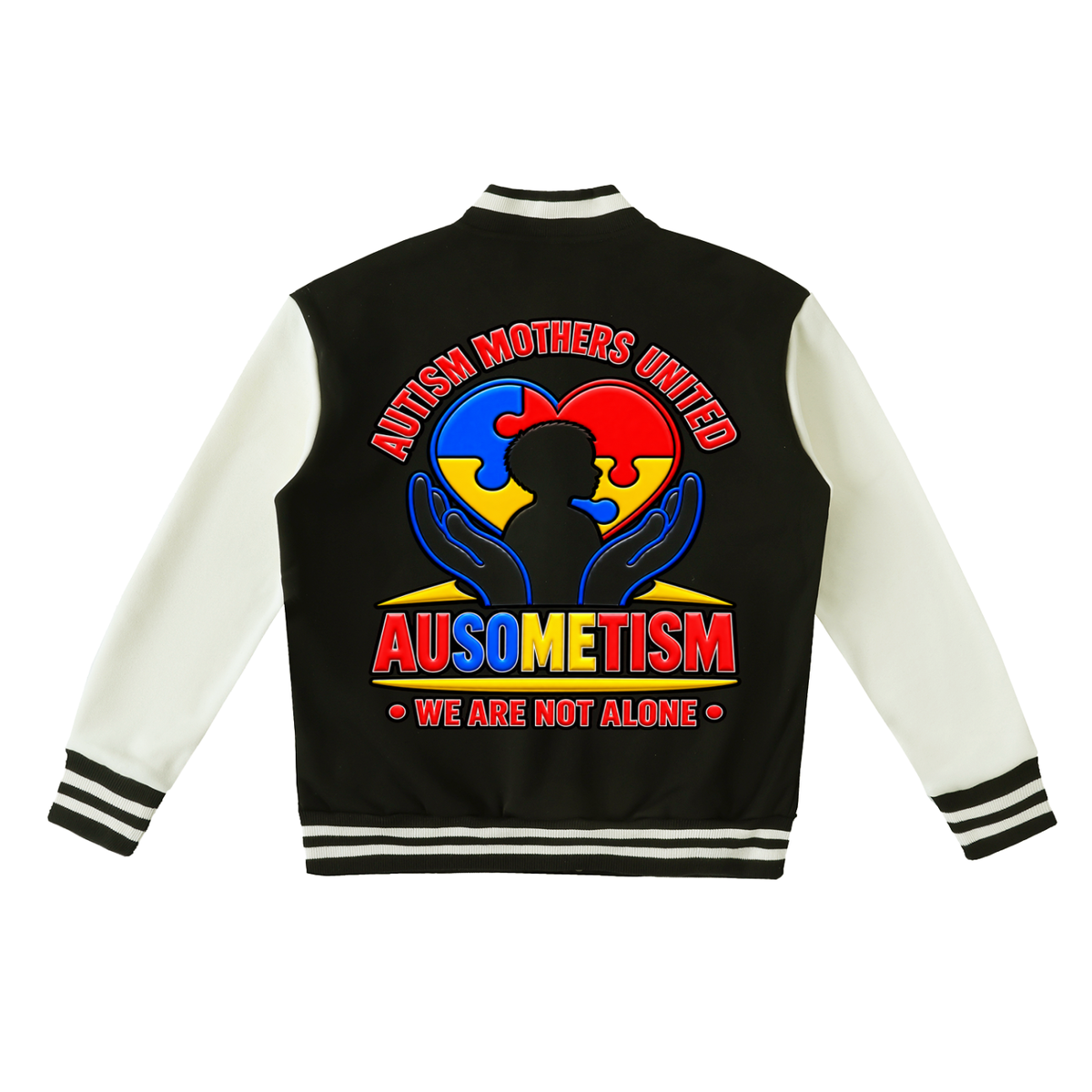 Two-Tone Fleeced Varsity Jacket