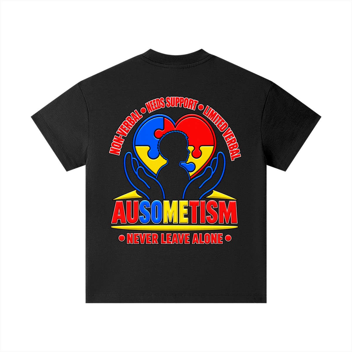 The Ausometism Safety Tool Apparel for kids, youth black double-sided