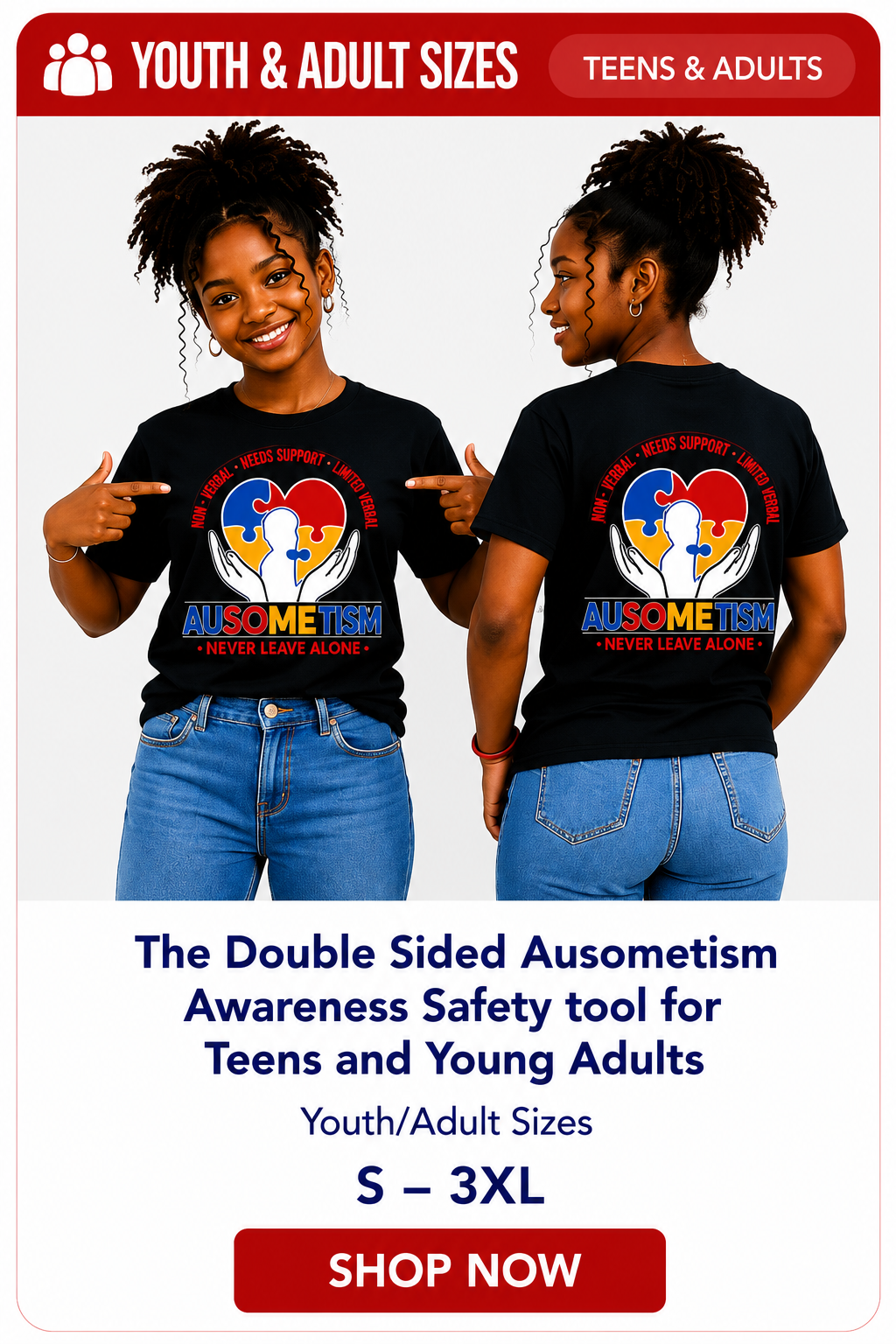 The Double Sided Ausometism Awareness Safety Tool for Teens and Young Adults
