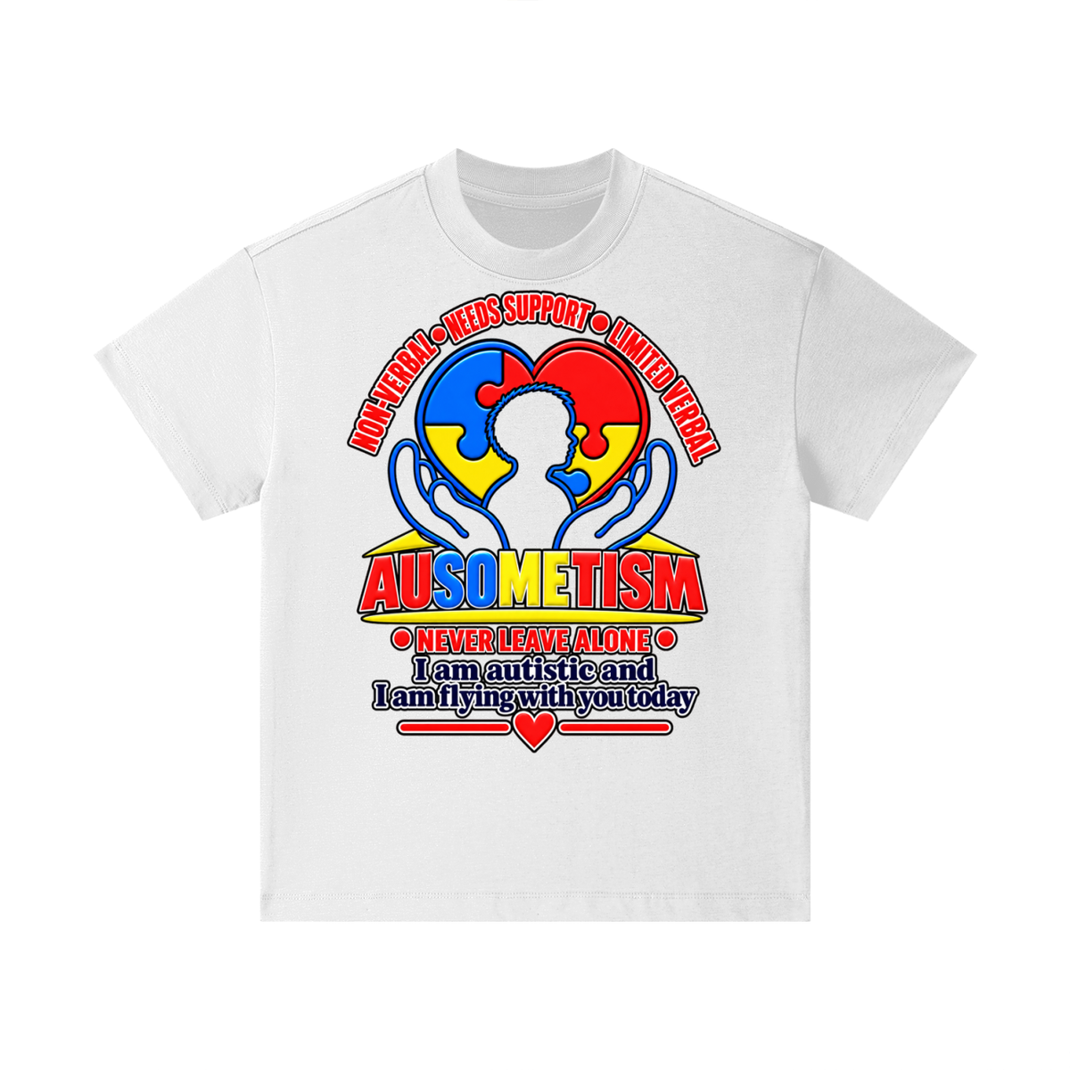 The Ausometism Flying Shirt kids youth white