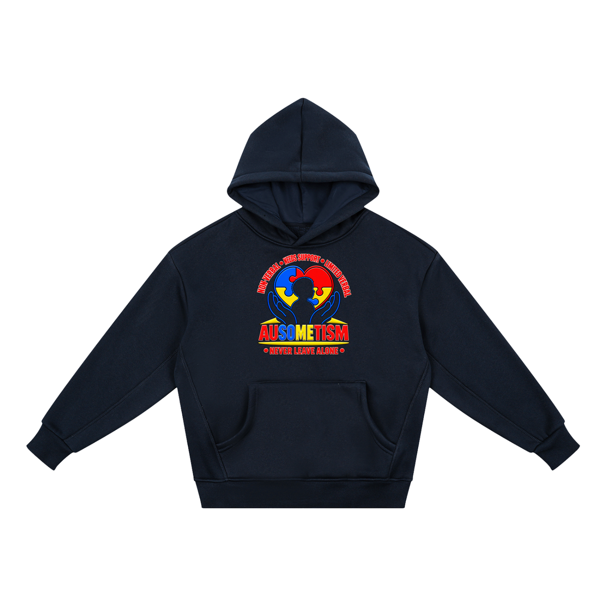 The Ausometism Autism Hoodie for Kids Navy Blue