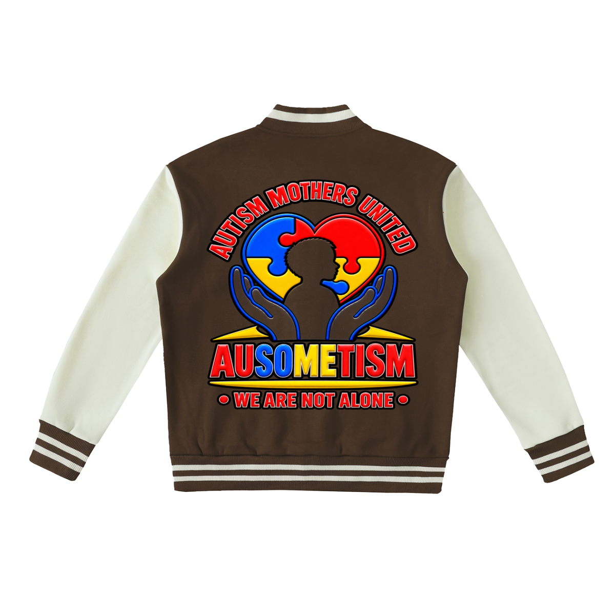 Two-Tone Fleeced Varsity Jacket