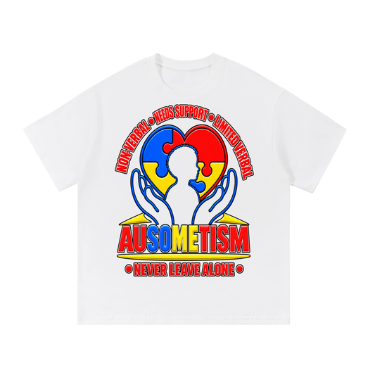 The Ausometism Safety Tool Apparel for teens adults white double sided