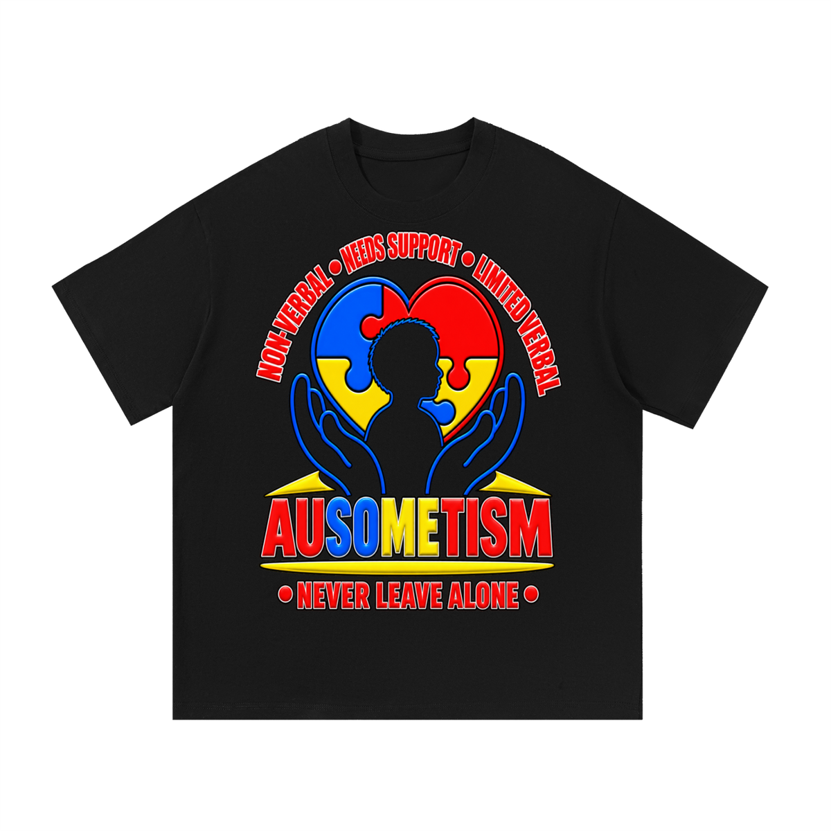 The Ausometism Safety Tool Apparel for teens adults black single sided